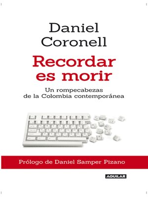 cover image of Recordar es morir